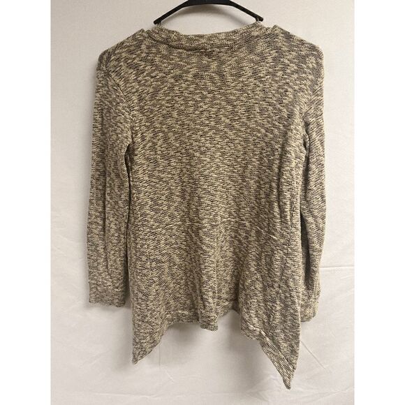 Tucker + Tate Womens Waterfall Cardigan Open Front Nordstrom Oatmeal/Black Large - Picture 6 of 6